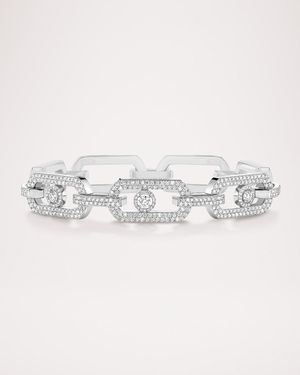 SO MOVE XL 18K WHITE GOLD PAVE SET BRACELET