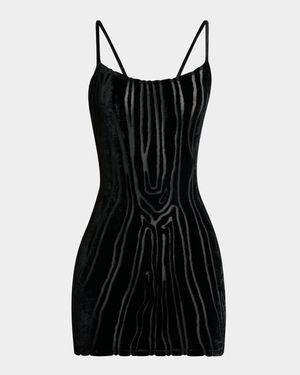 Velvet Burnout Mini Dress