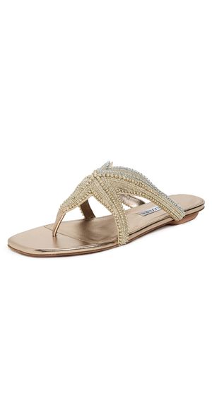 Aquazzura Reef Star Flat Sandals Multinatural 37