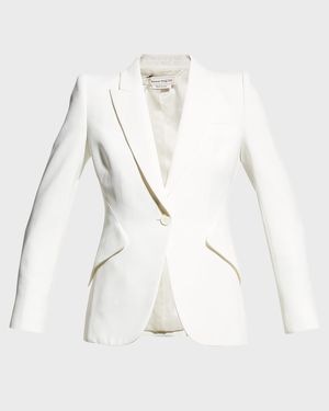 Classic Single-Breasted Suiting Blazer