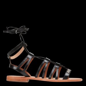 Les Tropeziennes Par M.belarbi - Sandales plates en cuir - Taille 41 - Noir