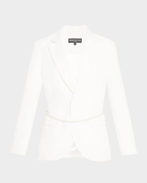 Martina Belted Crepe Blazer