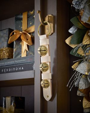 3 Solid Brass Bells in Ivory