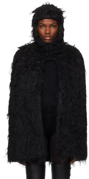 Rick Owens Blouson de style cape noir - Porterville
