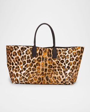 Leopard Calf Hair Tote Bag
