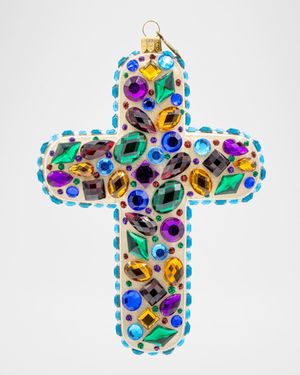 Bejeweled Cross Christmas Ornament