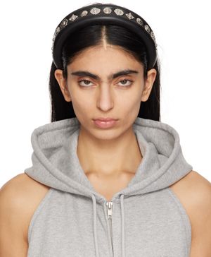 Toga Pulla Black 1 Faux-Leather Headband
