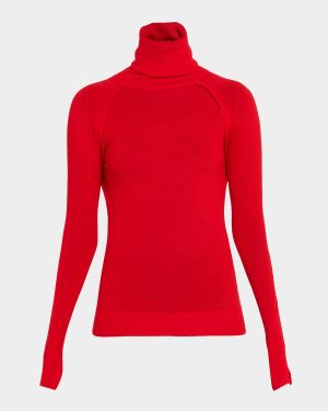 Turtleneck Raglan Long-Sleeve Sweater