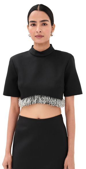 SIMKHAI Jalen Cropped Top Black 12