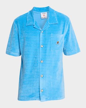 Men's Velour Pocket Short-Sleeve Shirt