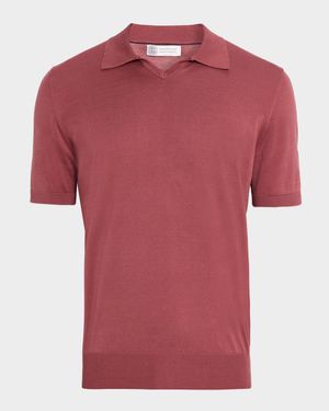 Men's Cotton Johnny Collar Polo Sweater