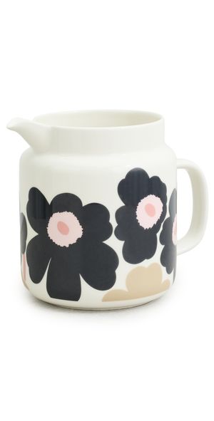 Marimekko Oiva Unikko Pitcher Off White/Charcoal/Sand/Pink One Size