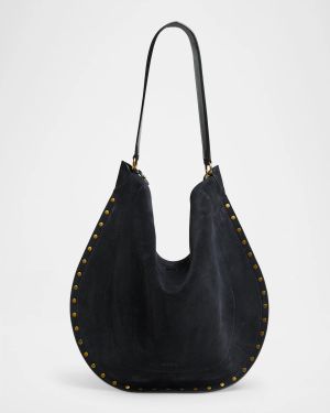 Oskan Studded Suede Hobo Bag