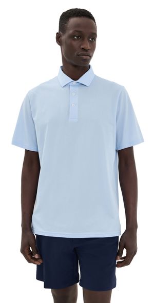 RLX Ralph Lauren Tour Estate Collar Pique Polo OFFICE BLUE S