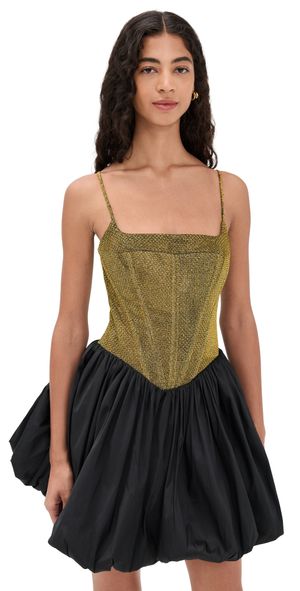 PatBO Golden Weave Mini Dress Gold 2
