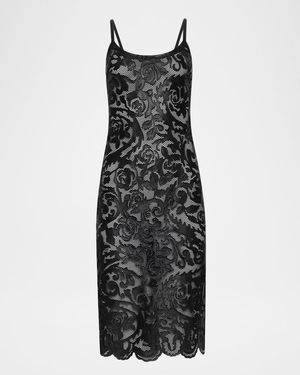 Kazuko Lasercut Midi Dress