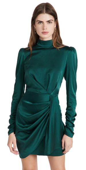 Zimmermann Silk Drape Dress Jade 0