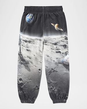 Boy's Allen Printed Sweatpants, Size 4-7