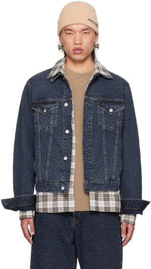 Acne Studios Blouson écourté bleu en denim