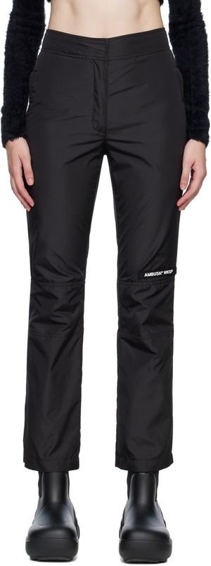 AMBUSH Black Polyester Track Pants