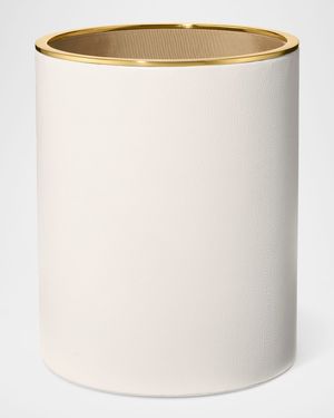 Piero Leather Wastebasket