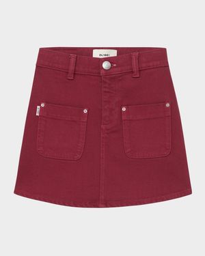 Girl's Jenny Denim Mini Skirt, Size 7-16