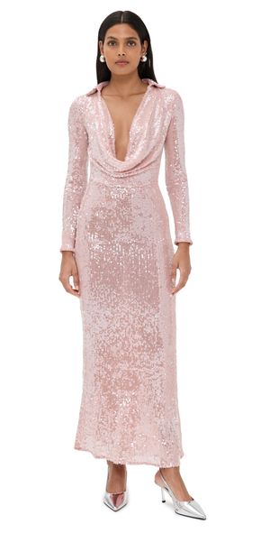 BARDOT Lorel Sequin Mesh Dress Bliss Pink S