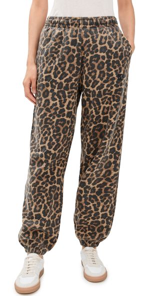 ANINE BING Karter Joggers Framed Monogram Leopard S