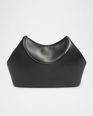 Facet Clutch Bag in Smooth Leather