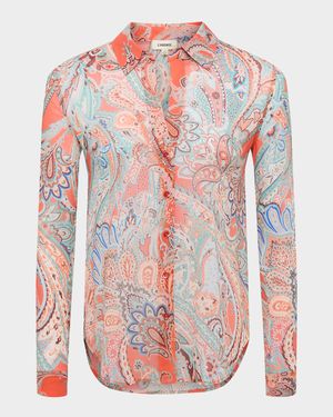 Laurent Button-Front Blouse