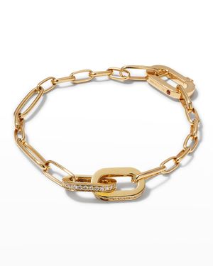 18K Yellow Gold Diamond Chain Bracelet