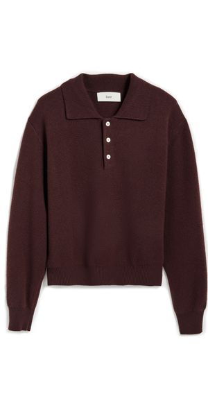 DUNST Unisex Collared Sweater Brown XS