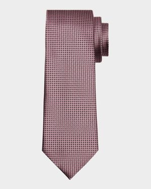 Men's Tonal Geometric Jacquard Tie