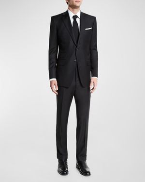 Men's O'Connor Base Trim Two-Piece 130s Wool Master Twill Suit