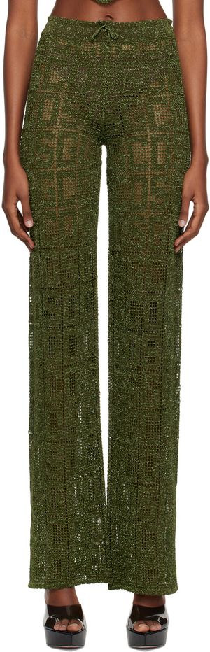 GCDS Khaki Monogram Trousers
