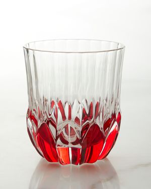Red Double-Old Fashioned Glasses, Set of 4