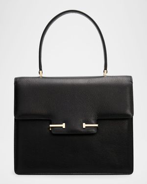 Aube Small Leather Top-Handle Bag