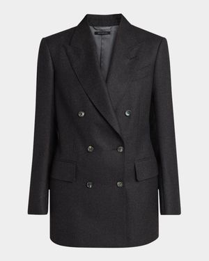 Tailoring Cashmere Double-Breasted Jacket