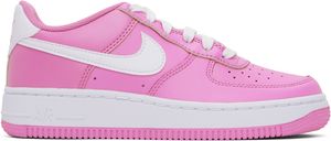 Nike Kids Pink & White Air Force 1 GS Sneakers
