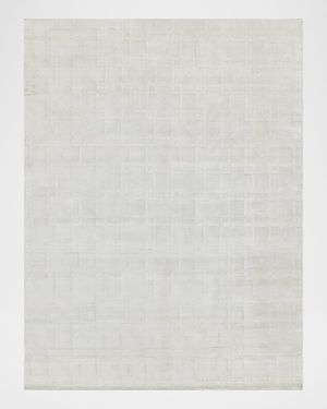 Camora Hand-Loomed White Rug, 6' x 9'