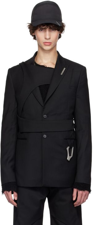 HELIOT EMIL Black Integrated Harness Blazer
