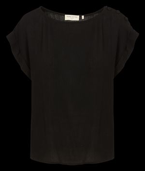 Marie Sixtine - Blouse ample manches courtes boutonnée - Taille L - Noir