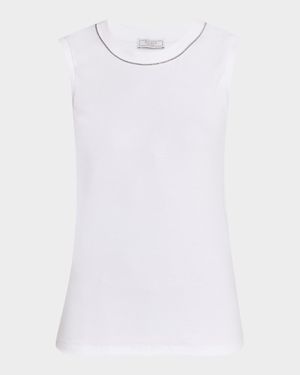 Punto Luce Crewneck Rib Knit Top