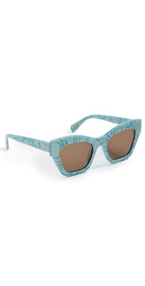 Lele Sadoughi Lido Sunglasses Turquoise One Size