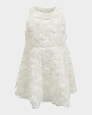 Girl's Lizelle Rosette Dress, Size 6M-3