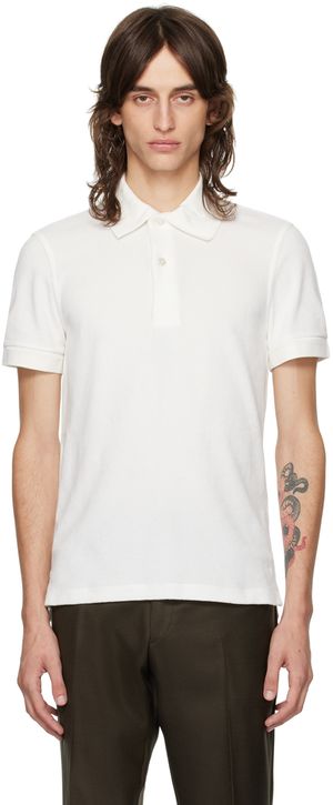 TOM FORD White Towelling Polo