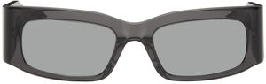 Balenciaga Gray Rectangular Sunglasses