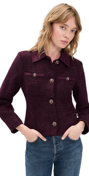 Line & Dot Charli Jacket Maroon XS