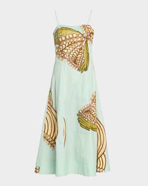 Vesela Floral Cotton Midi Dress