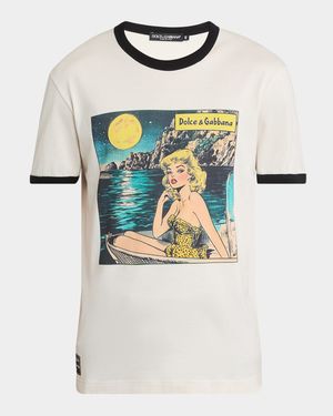 Men's Cotton Pin-Up Graphic T-Shirt